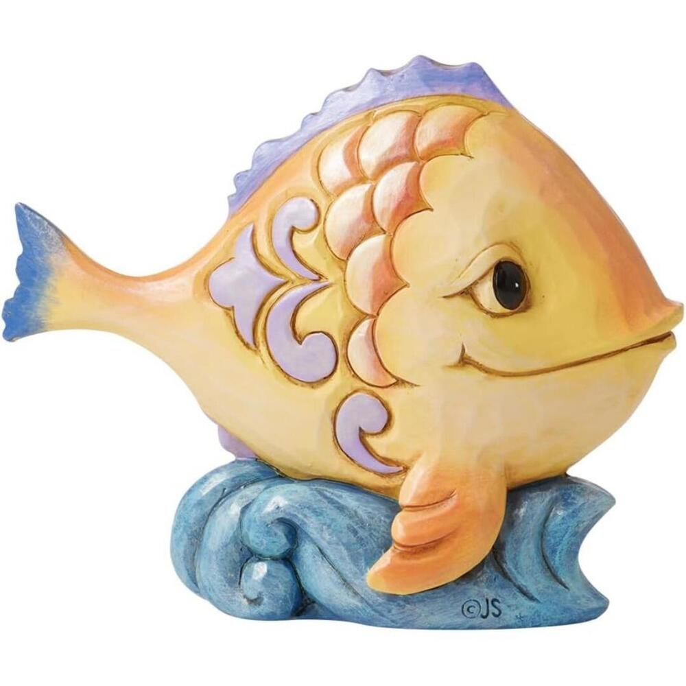 Enesco Jim Shore Heartwood Creek Four Seasons Mini Fish Figurine, NEW NIB